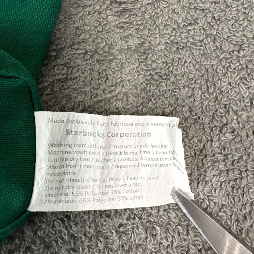 Starbucks Apron Unisex OS Green Barista Employee Uniform Siren Logo Pockets Work
